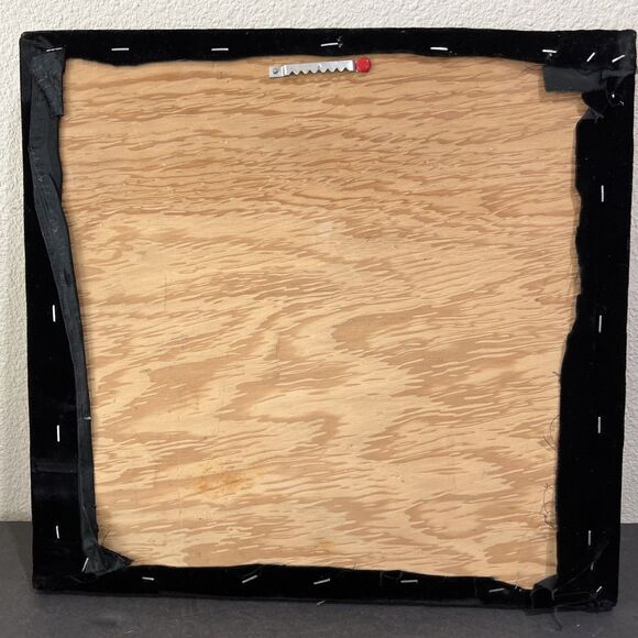 VTG Mid Century 3D String Art Nail Sail Boat Ship Wall Wood Frame 15x14” Velvet - Picture 16 of 16